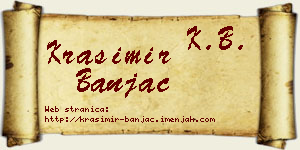 Krasimir Banjac vizit kartica